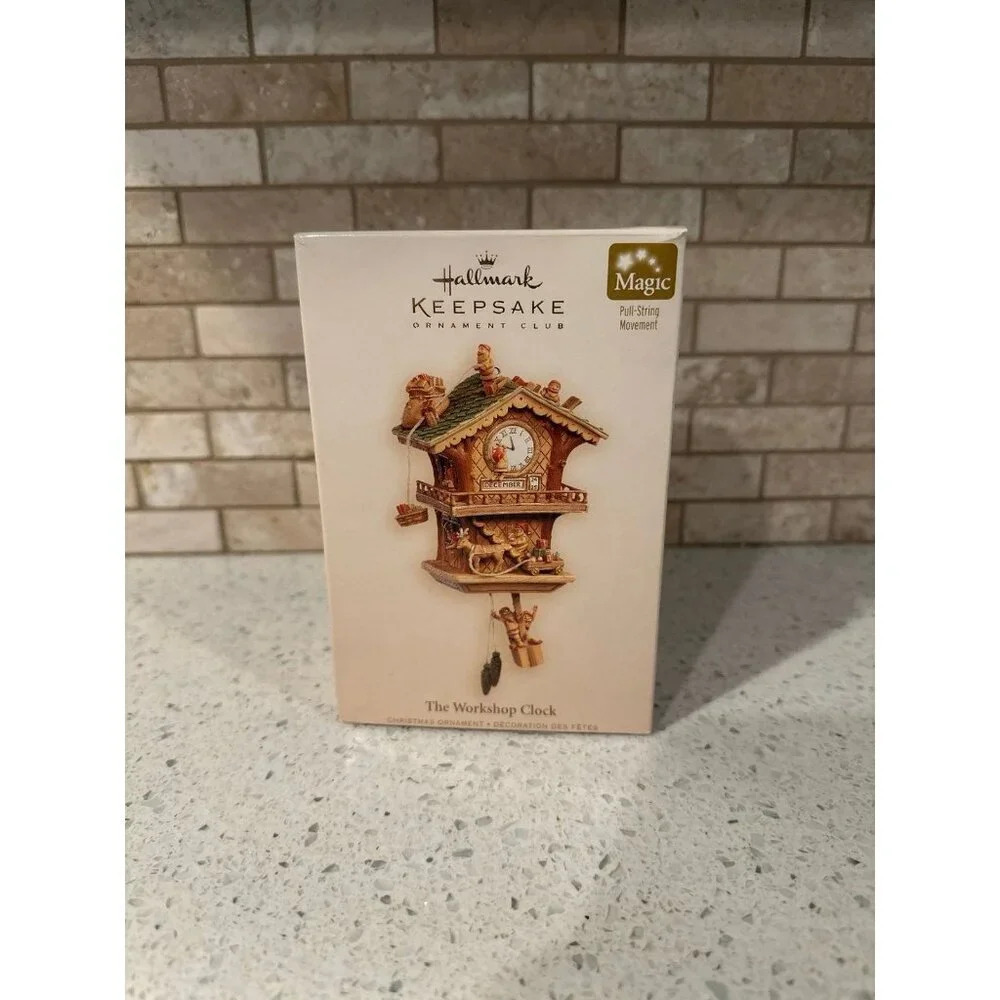2006 The Workshop Clock Hallmark Keepsake Christmas Ornament bk
